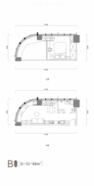 润和滨江广场1室2厅1厨1卫建面51.00㎡