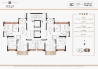 建面约141平米户型