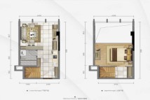 科教·公元πLOFT-2户型， 1室1厅1卫1厨， 建筑面积约48.08平米