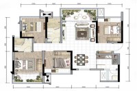 D户型， 4室2厅2卫1厨， 建筑面积约109.00平米