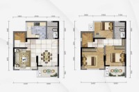 C-1户型， 3室2厅2卫1厨， 建筑面积约110.65平米