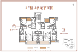 南阳财富·世家3室2厅1厨2卫建面109.37㎡