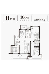 荣盛一品原乡3室2厅1厨1卫建面1.00㎡