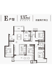 荣盛一品原乡4室2厅1厨1卫建面1.00㎡