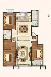 兆嘉·鸿基天悦3室2厅1厨2卫建面145.78㎡