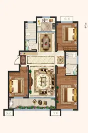 兆嘉·鸿基天悦3室2厅1厨2卫建面133.70㎡