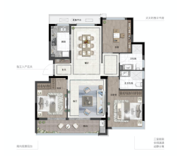 安吉慢谷3室2厅1厨2卫建面115.0㎡