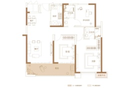 新力铂园3室2厅1厨2卫建面121.08㎡