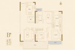 东青天樾3室2厅2卫建面105.00㎡