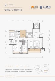 天地源上唐府4室2厅1厨2卫建面122.00㎡