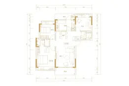 白鹭公元3室2厅1厨2卫建面107.15㎡