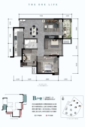 融堃·北麓云山3室2厅1厨1卫建面82.00㎡