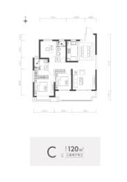 万达·西岸CLASS3室2厅1厨2卫建面120.00㎡