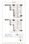 建面80平商用单位户型