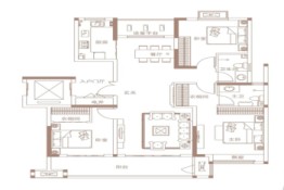 信阳公园里3室2厅1厨2卫建面128.00㎡