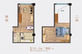 合生欢乐颂1室1厅1卫建面38.60㎡