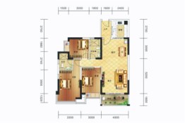 兆南熙园3室2厅1厨2卫建面123.00㎡