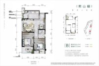 小高层B户型建面约72.04平