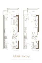 碧桂园·云著悦界1室1厅1厨1卫建面33.00㎡