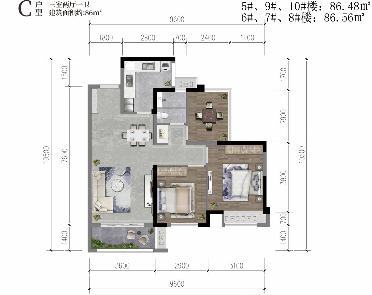 户型图3/3
