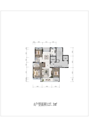 东泰壹号院3室2厅1厨2卫建面127.00㎡