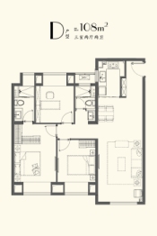 翡丽兰亭花园3室2厅1厨2卫建面108.00㎡