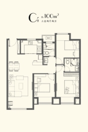 翡丽兰亭花园3室2厅1厨2卫建面100.00㎡
