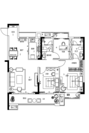 建工公园壹号3室2厅1厨2卫建面115.00㎡