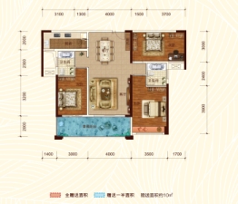 衡山新城3室2厅1厨2卫建面126.23㎡