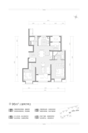 中海寰宇视界3室2厅1厨2卫建面96.00㎡