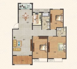 龙汇嘉园3室2厅1厨2卫建面122.64㎡