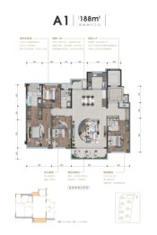 青云阙4室2厅1厨3卫建面188.00㎡