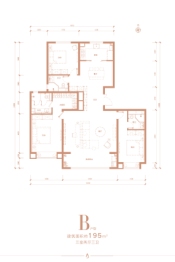 龙城金茂府3室2厅1厨3卫建面195.00㎡