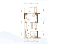 美好·龙沐湾1室1厅1厨1卫建面40.90㎡