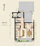 中间户中叠135平米户型图