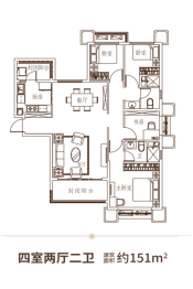 国投·林溪郡4室2厅1厨2卫建面151.00㎡