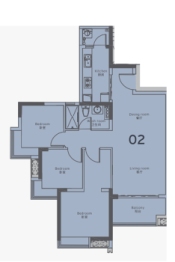 嘉云汇3室2厅1厨1卫建面95.49㎡