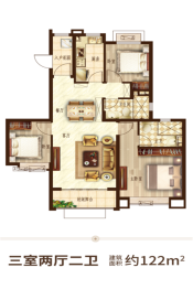 国投·林溪郡3室2厅1厨2卫建面122.00㎡