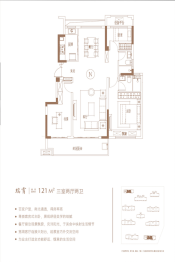 万兴·瑞禧台3室2厅1厨2卫建面121.00㎡