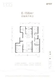绿城·汀岚4室2厅1厨2卫建面156.0㎡