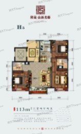 隆晟高新名邸3室2厅1厨2卫建面113.00㎡