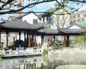 悦青山花园纯中式园林叠墅环境优