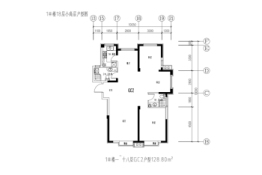 沁芳苑3室2厅1厨2卫建面128.8㎡