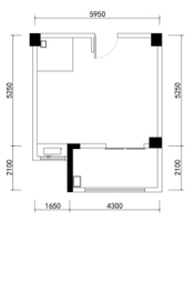 北辰时光里1室1厅1厨1卫建面62.00㎡