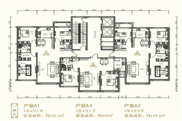 东方家园3室2厅1厨2卫建面139.80㎡