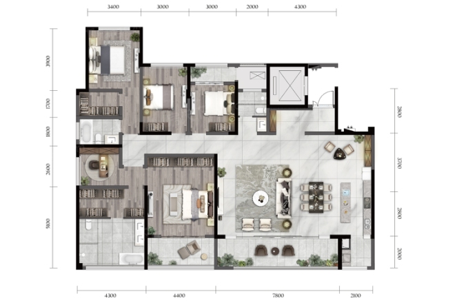 华侨城嘉陵江天·嘉禧户型图
