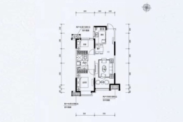 沈阳恒大四季上东2室2厅1厨1卫建面90.57㎡