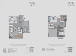 绿地安兰诺雅2室2厅1厨2卫建面145.00㎡