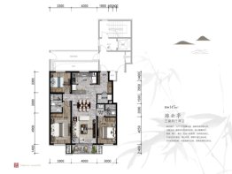 万科翡翠观澜3室2厅1厨2卫建面145.00㎡