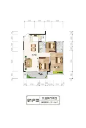 领创高铁大地城3室2厅1厨2卫建面125.00㎡